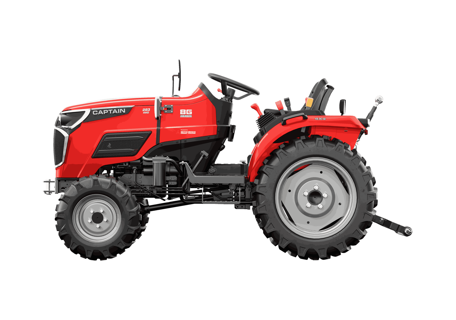 283 4WD Mini Tractor - Side View